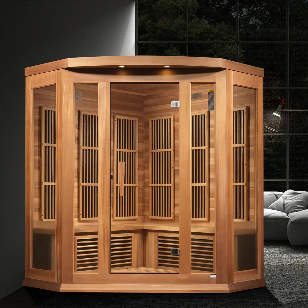 Maxxus "Avignon" 3 Person Corner Near Zero EMF FAR IR Sauna