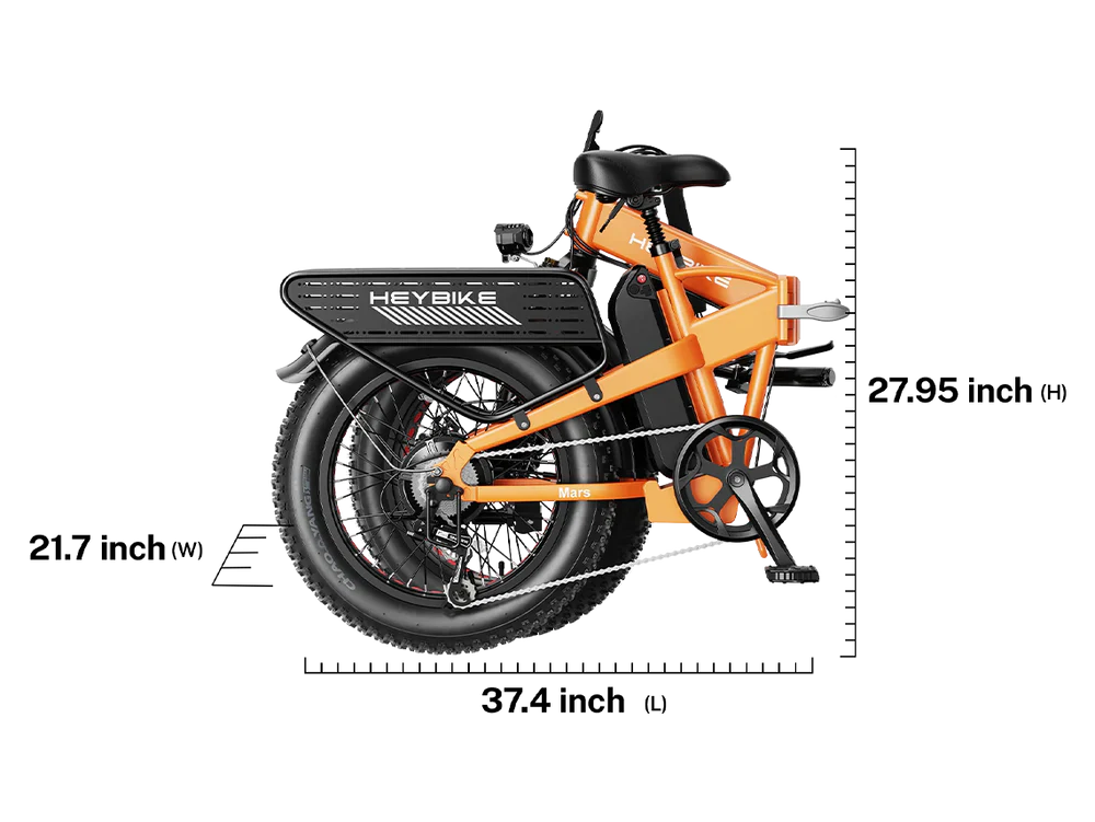 Heybike MARS 2.0 Electric Bike - Top Speed 30 MPH
