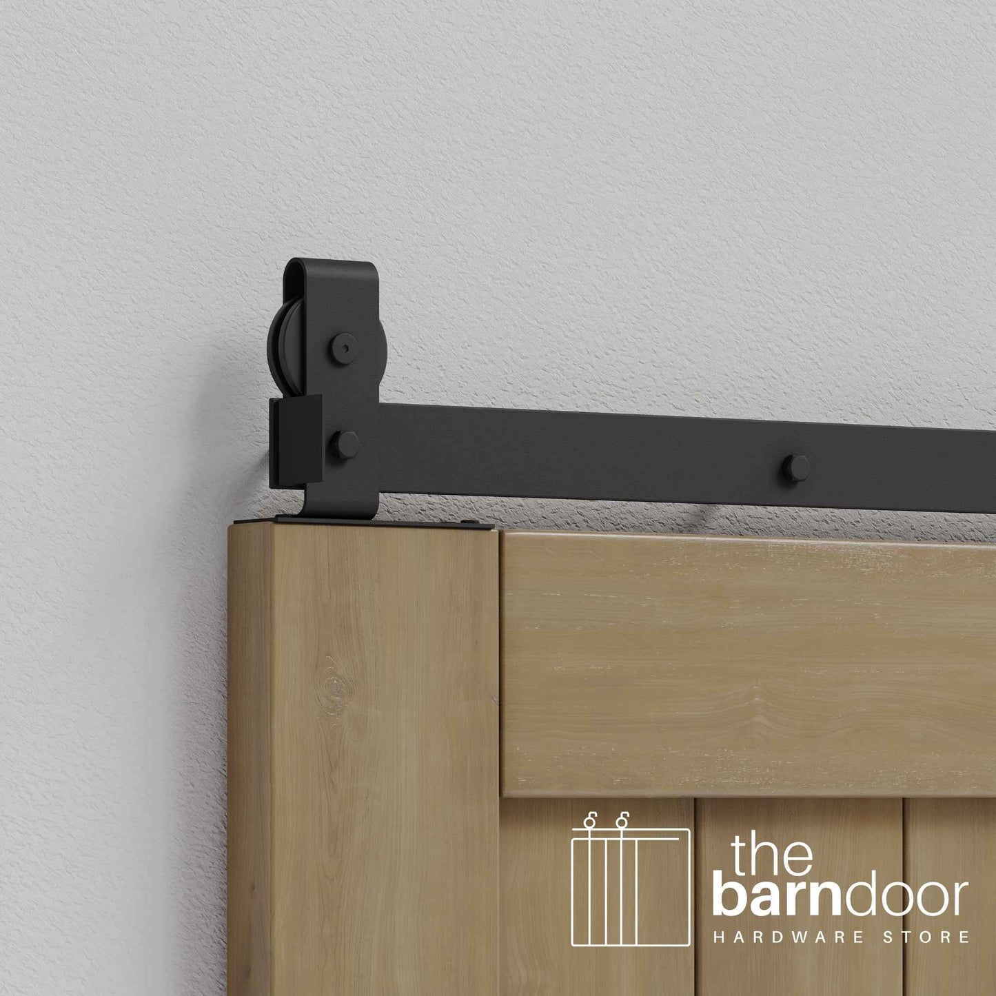 Modern J Top Mount Bifold Barn Door Hardware Kit | 6 Door One Way