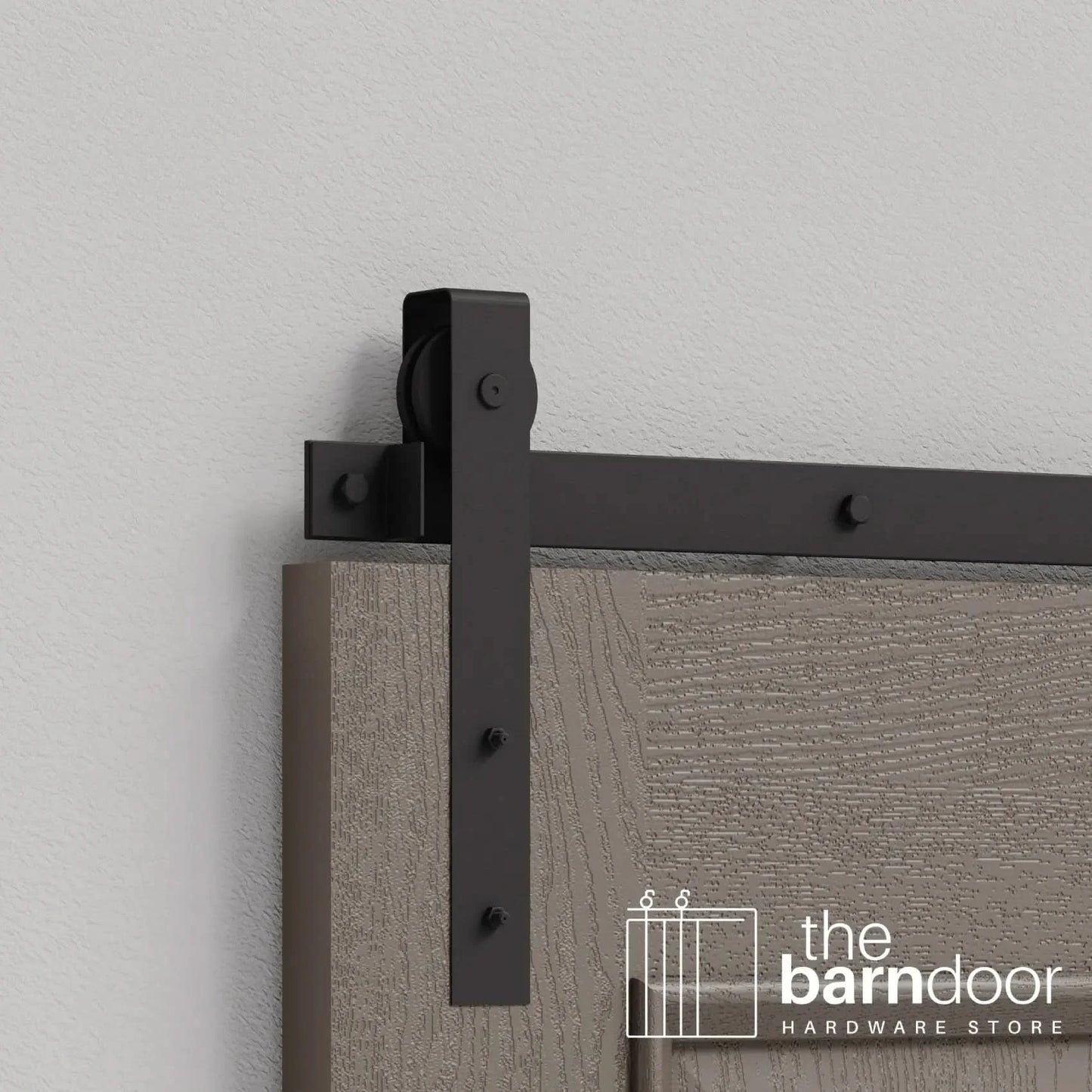 Flat Top Strap Heavy Duty Sliding Barn Door Hardware Kit