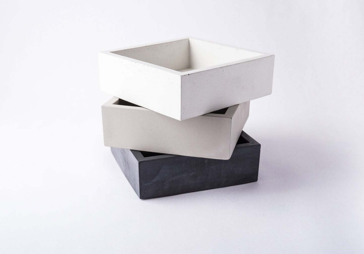 Concrete Napkin/Valet Bin: White