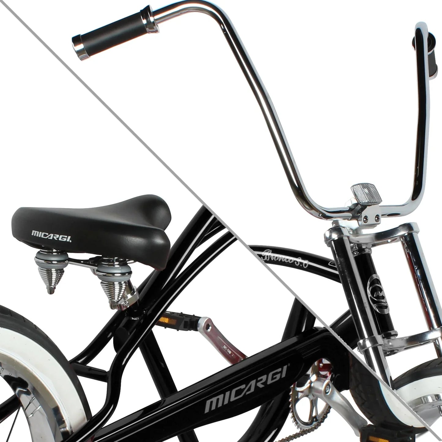 Micargi 26" Bronco 3.0 Single Speed Cruiser Beach Bike