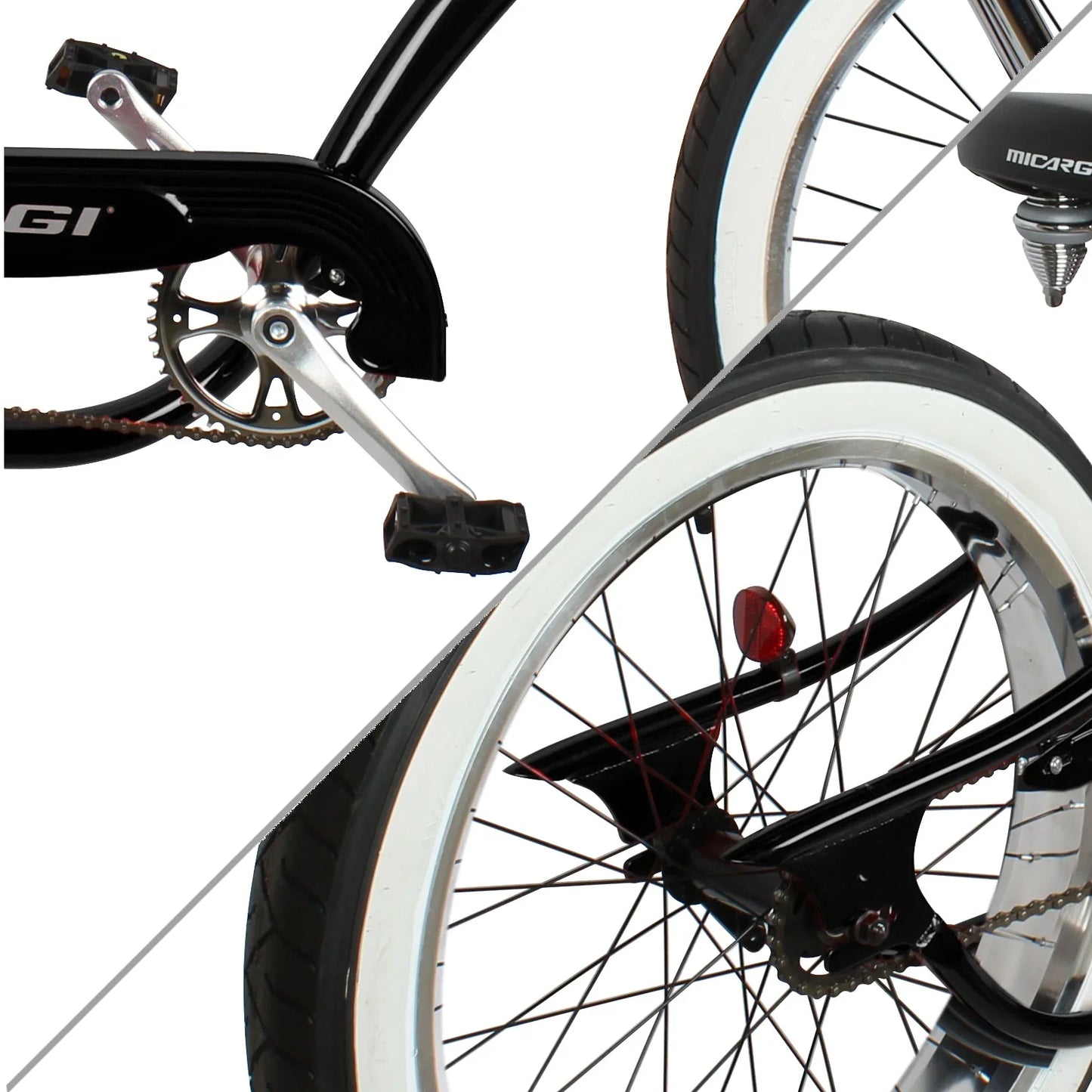 Micargi 26" Bronco 3.0 Single Speed Cruiser Beach Bike