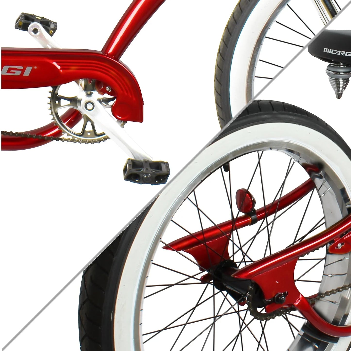Micargi 26" Bronco 3.0 Single Speed Cruiser Beach Bike