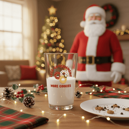 "Less Government" Pint Glass for Santa - 4LibertyShop.com
