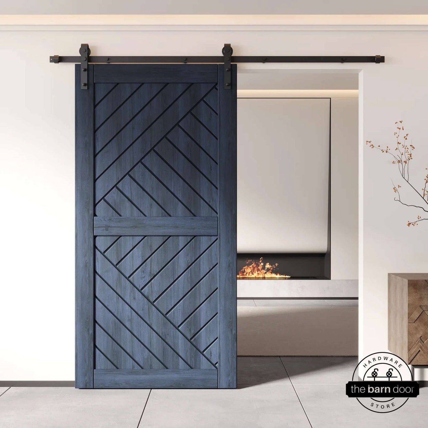 Pine Wood Patterned DIY Barn Door | 80"-84" x 26"-50"