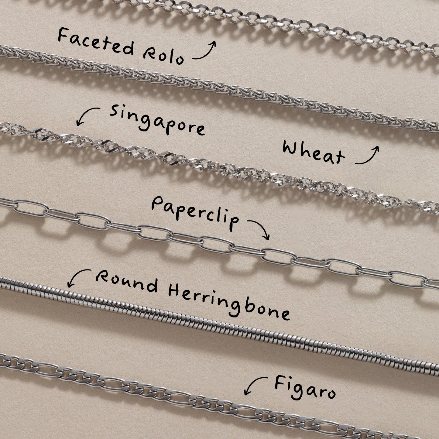Singapore Chain Charm & Layering Necklace
