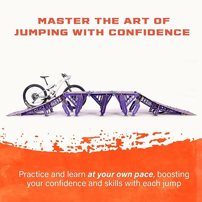 Ninja MTB Triple Table Jump Ramp Bundle - 2 Approach Ramps + 3 Boosts