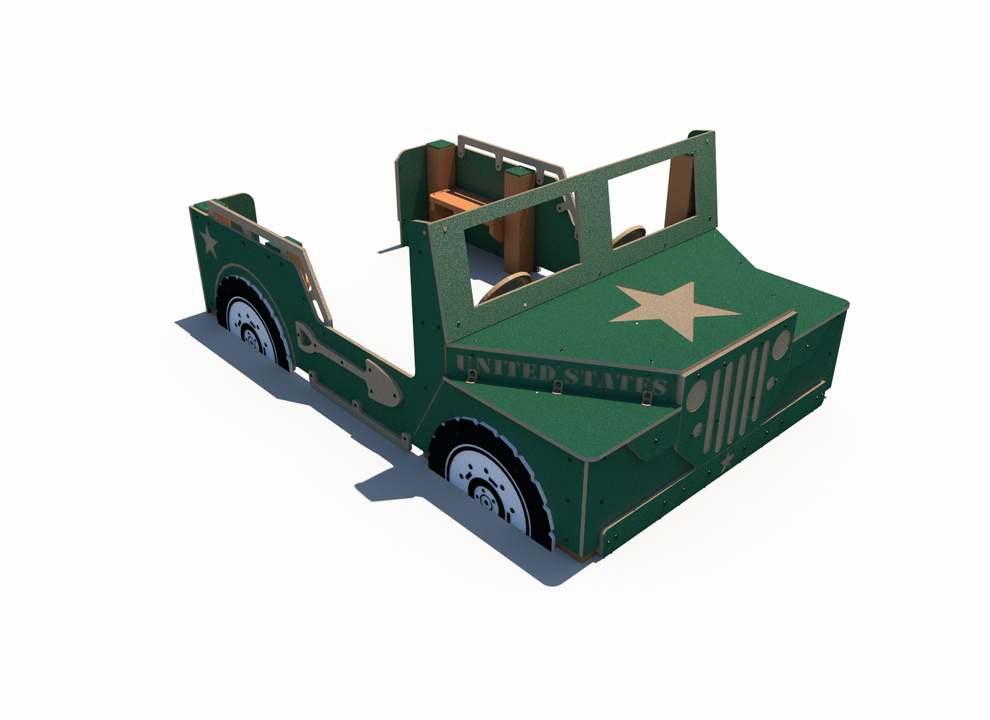 Grounds For Play Off‐Road Military Vehicle Playground Set (RECF0032XX) for Children Ages 2-12
