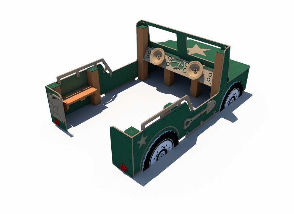 Grounds For Play Off‐Road Military Vehicle Playground Set (RECF0032XX) for Children Ages 2-12