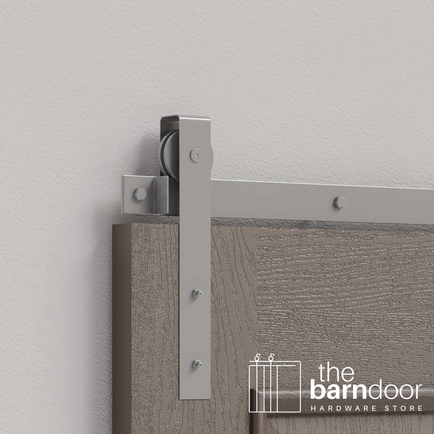 Flat Top Strap Heavy Duty Sliding Barn Door Hardware Kit