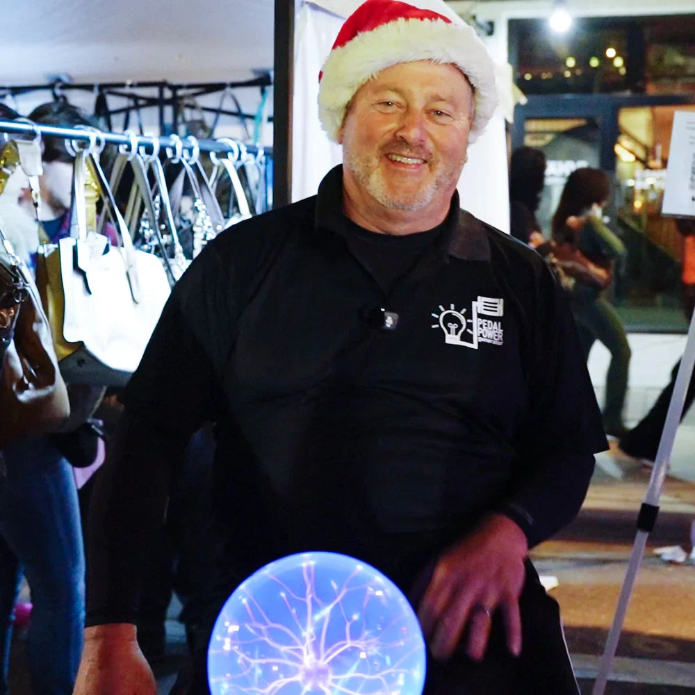 Plasma Ball Bike by Pedal Power Generator