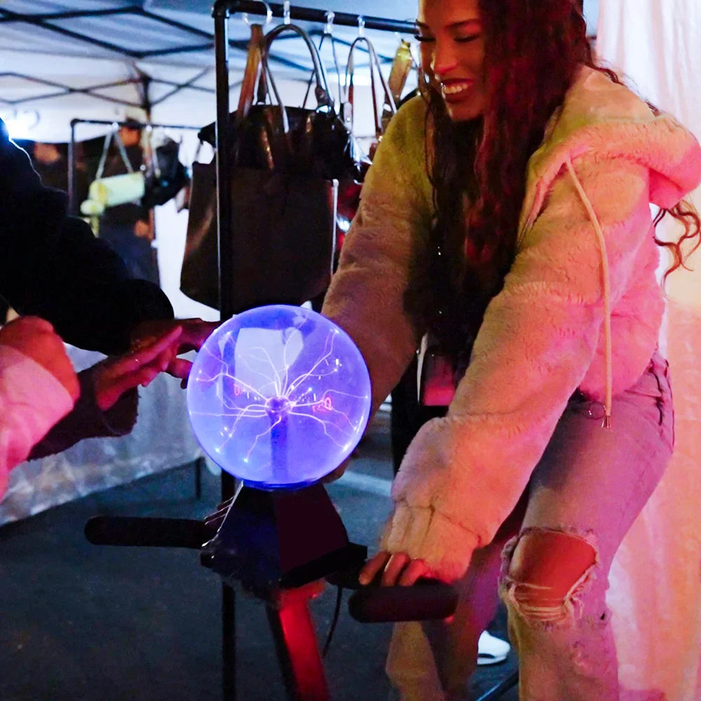 Plasma Ball Bike by Pedal Power Generator