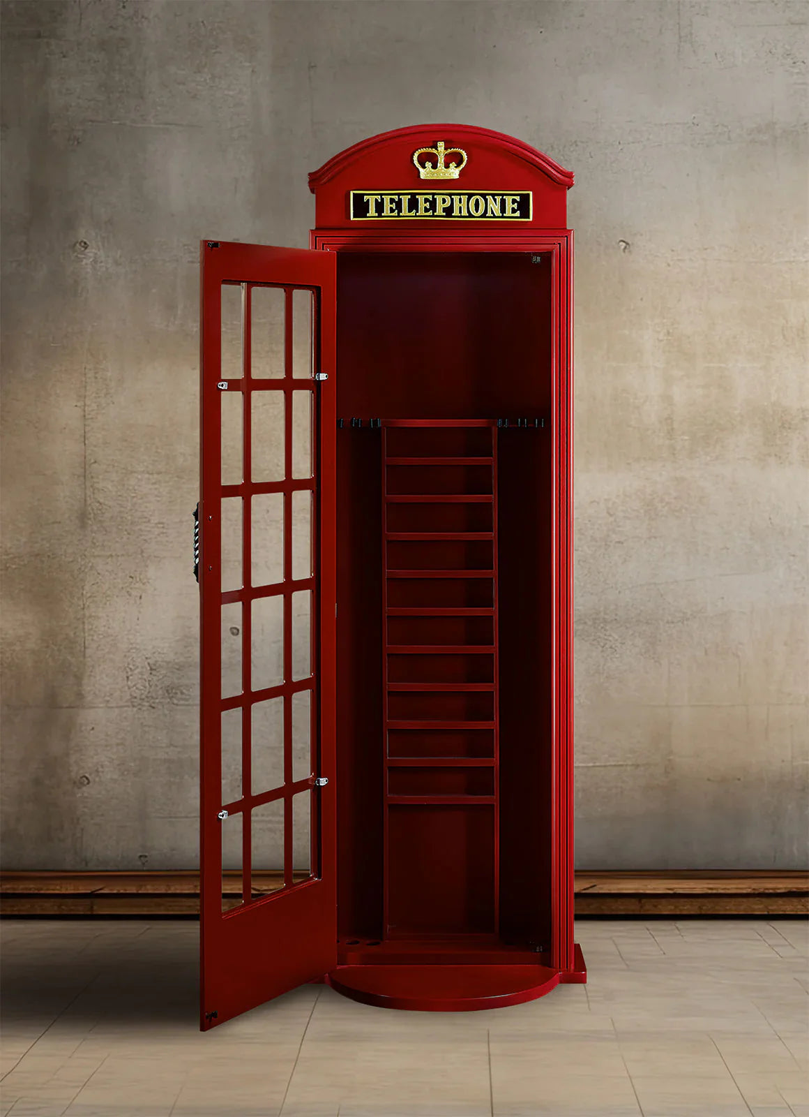 RAM Gameroom OLD ENGLISH Telephone Booth Cue Holder