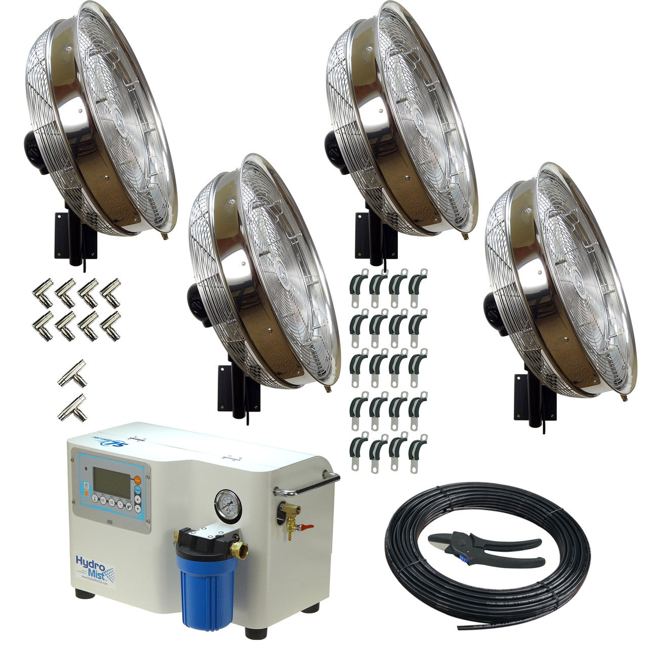Hydro Mist Four Fan Stainless Steel 24 Inch ProMist 75 Package - 1000 PSI