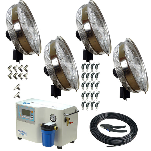 Hydro Mist Four Fan Stainless Steel 24 Inch ProMist 75 Package - 1000 PSI