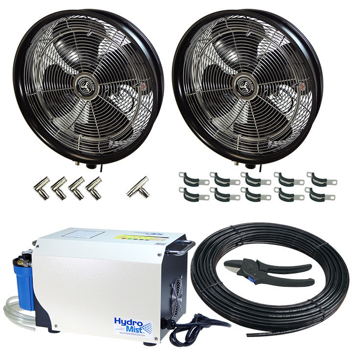 Hydro Mist Two Misting Fan Package - 18 Inch, 1000PSI ProMist 35 Pump
