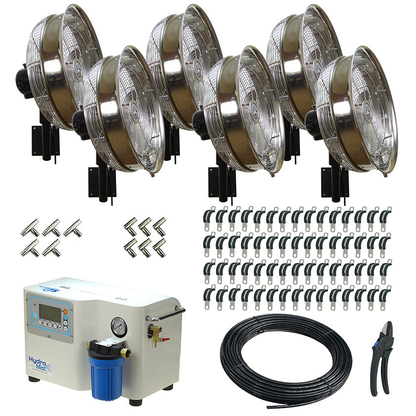Hydro Mist DIY 6-18" Stainless Steel Fan Mist Package with Pro 75 Pump