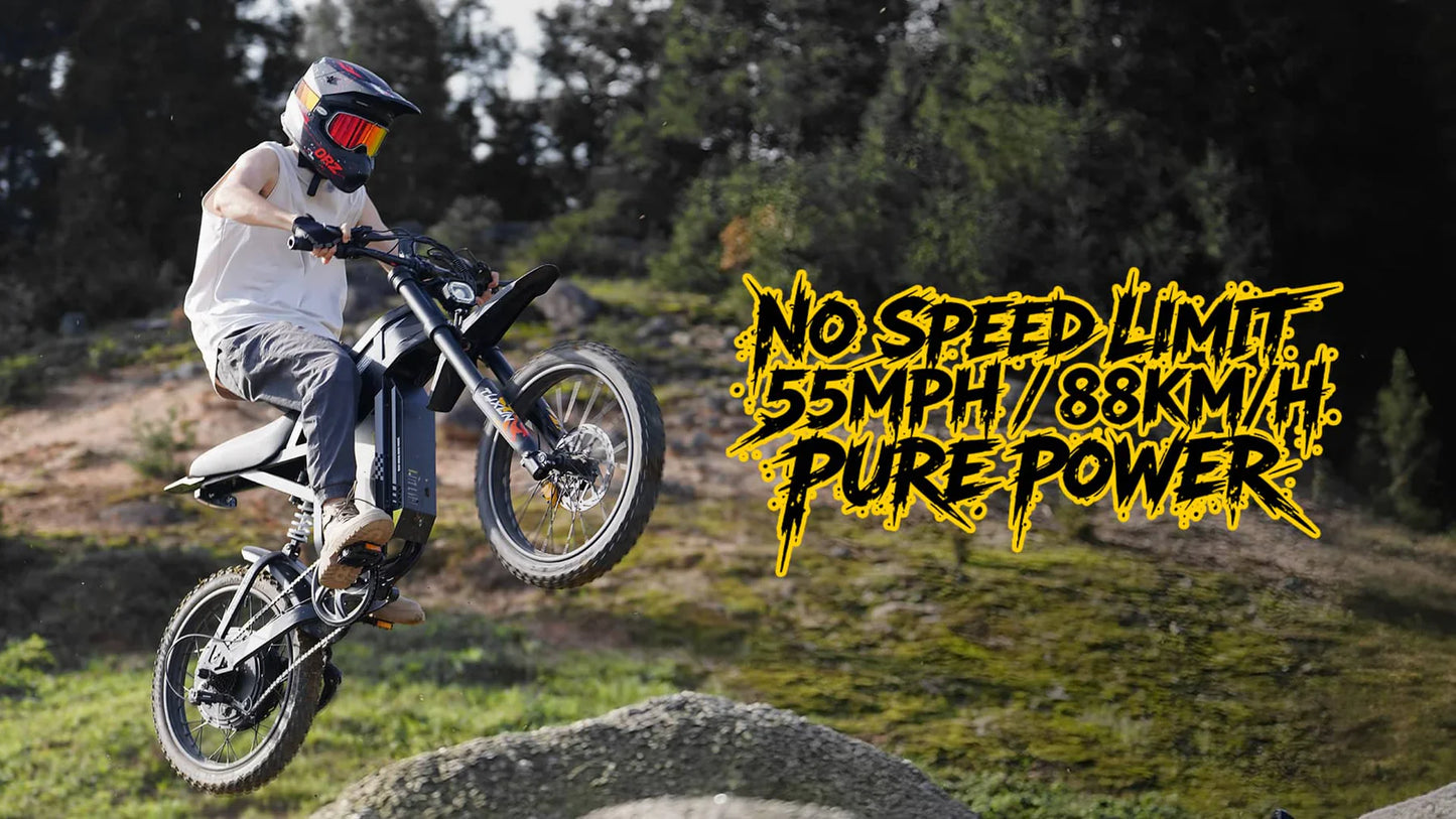 Coswheel R6000 Electric Dirt Bike - 7000W, 55MPH, 80Mi Range