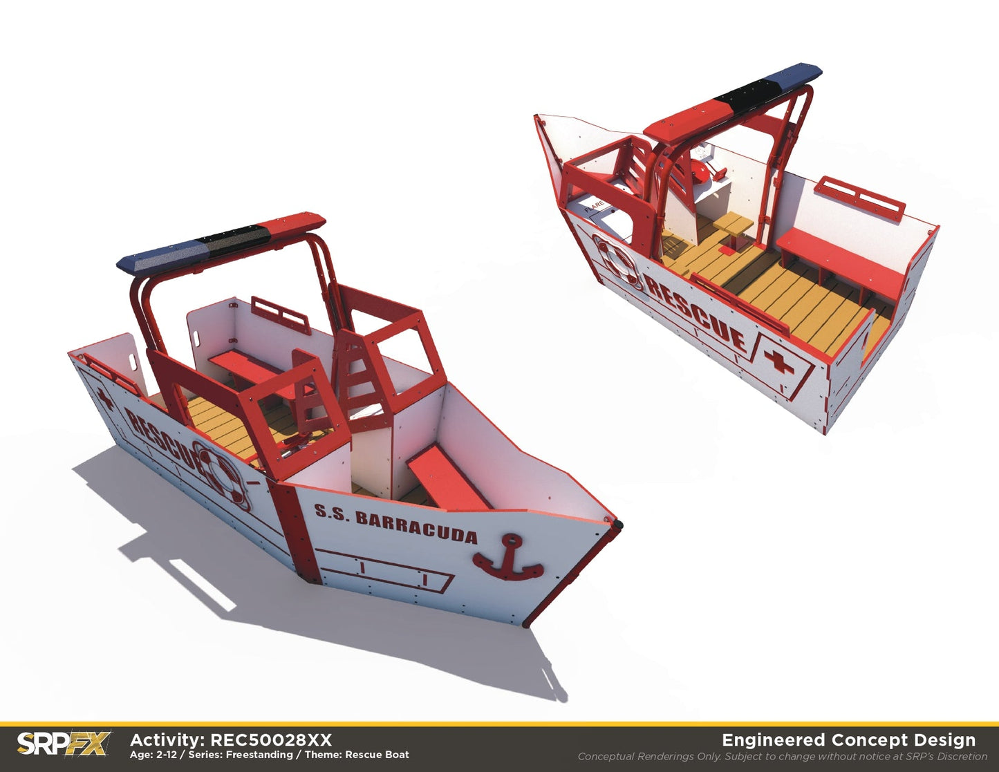 Grounds For Play Rescue Boat Playhouse (RECF0028XX) for Children Ages 2-12