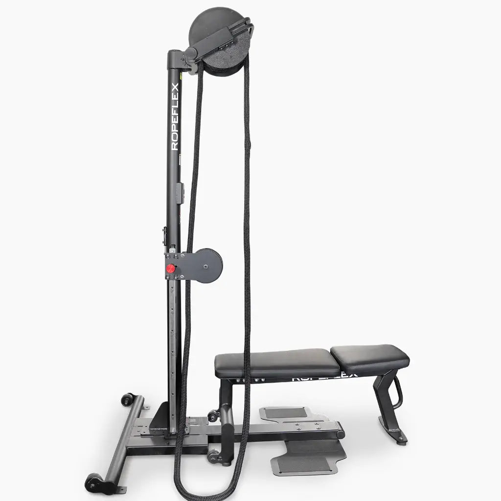 Ropeflex RX2500 Upright Infinity Rope Trainer with DSS Progressive Resistance Technology, removable seat and secondary pulley