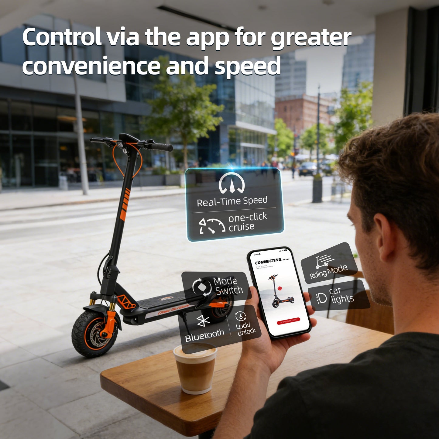 Cunfon RZ1000 Electric Scooter - Dual Motor 2400W, All-Terrain