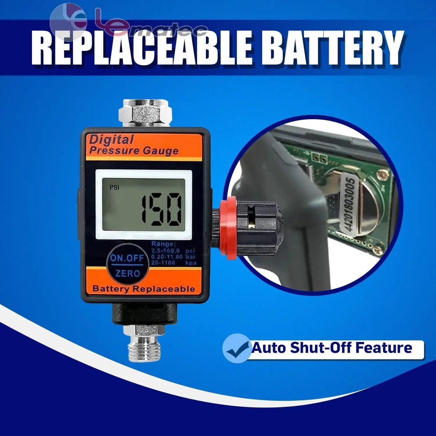 Digital Air Pressure Regulator with LCD Display - Professional 150 PSI Multi-Unit Control (DAR03B)