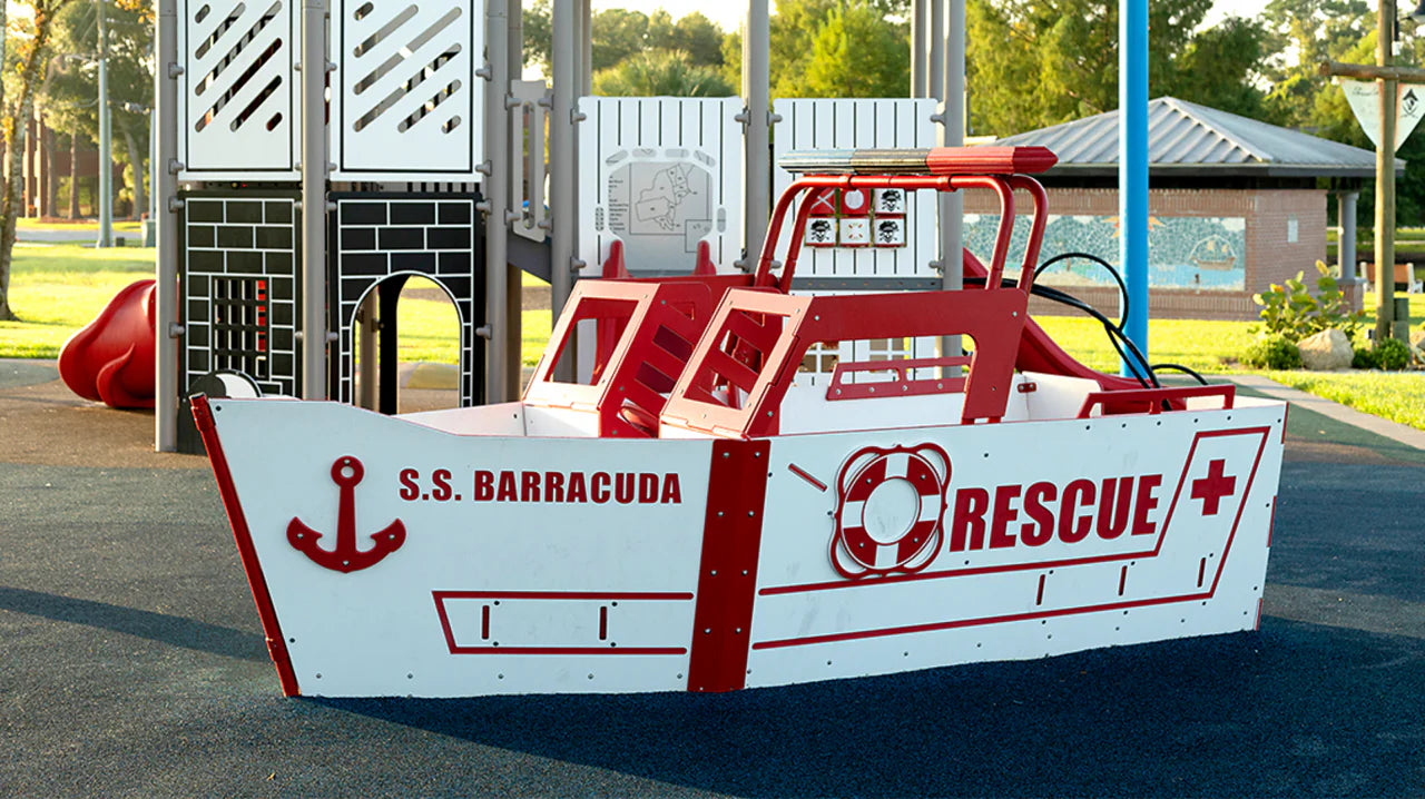 Grounds For Play Rescue Boat Playhouse (RECF0028XX) for Children Ages 2-12