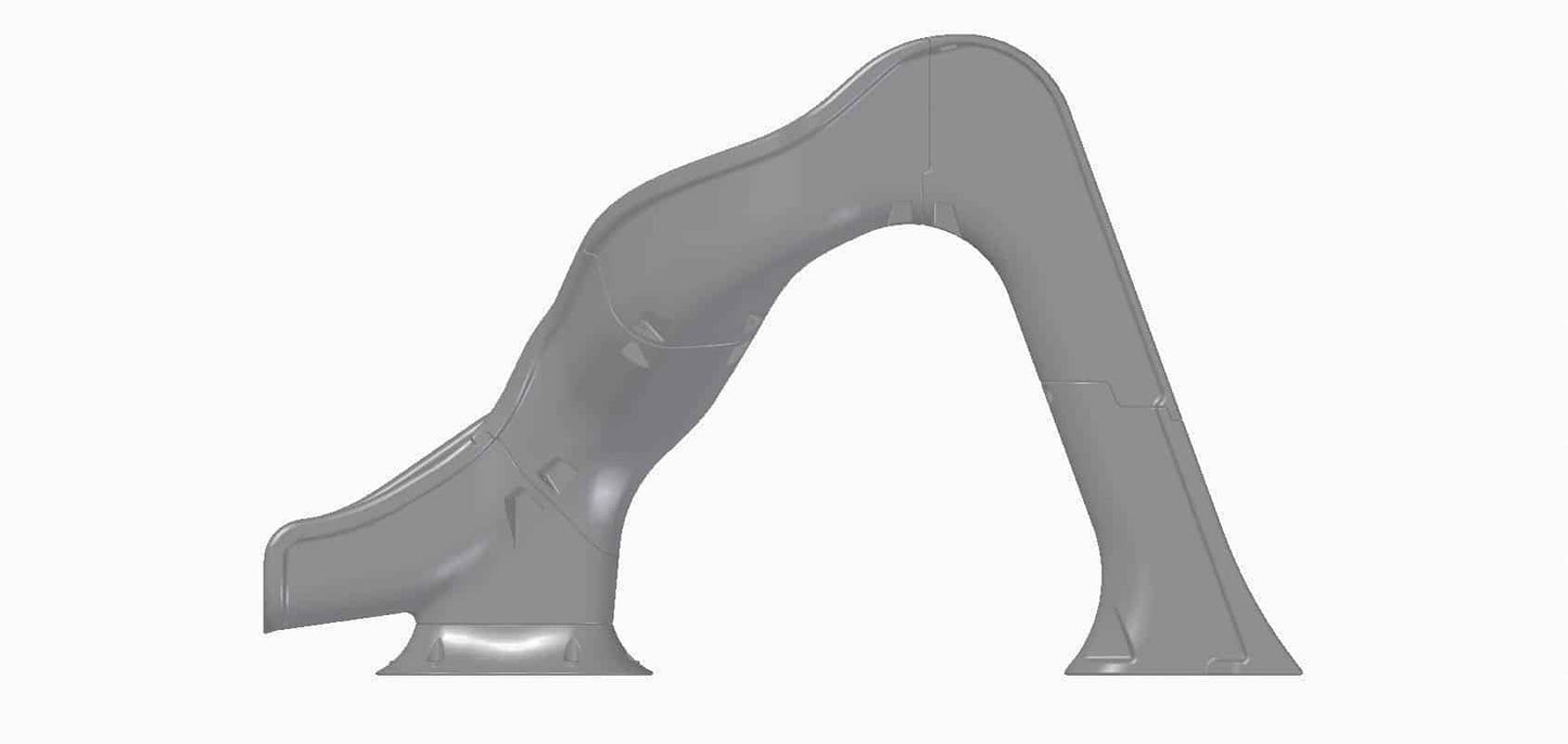 Global Pool Products Rip Tide 7ft 8in Deck Mount Pool Slide