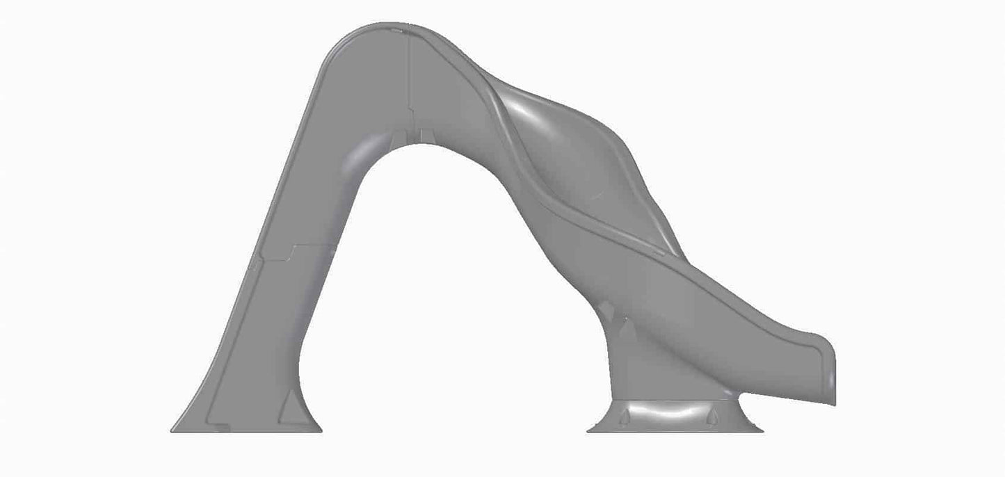 Global Pool Products Rip Tide 7ft 8in Deck Mount Pool Slide