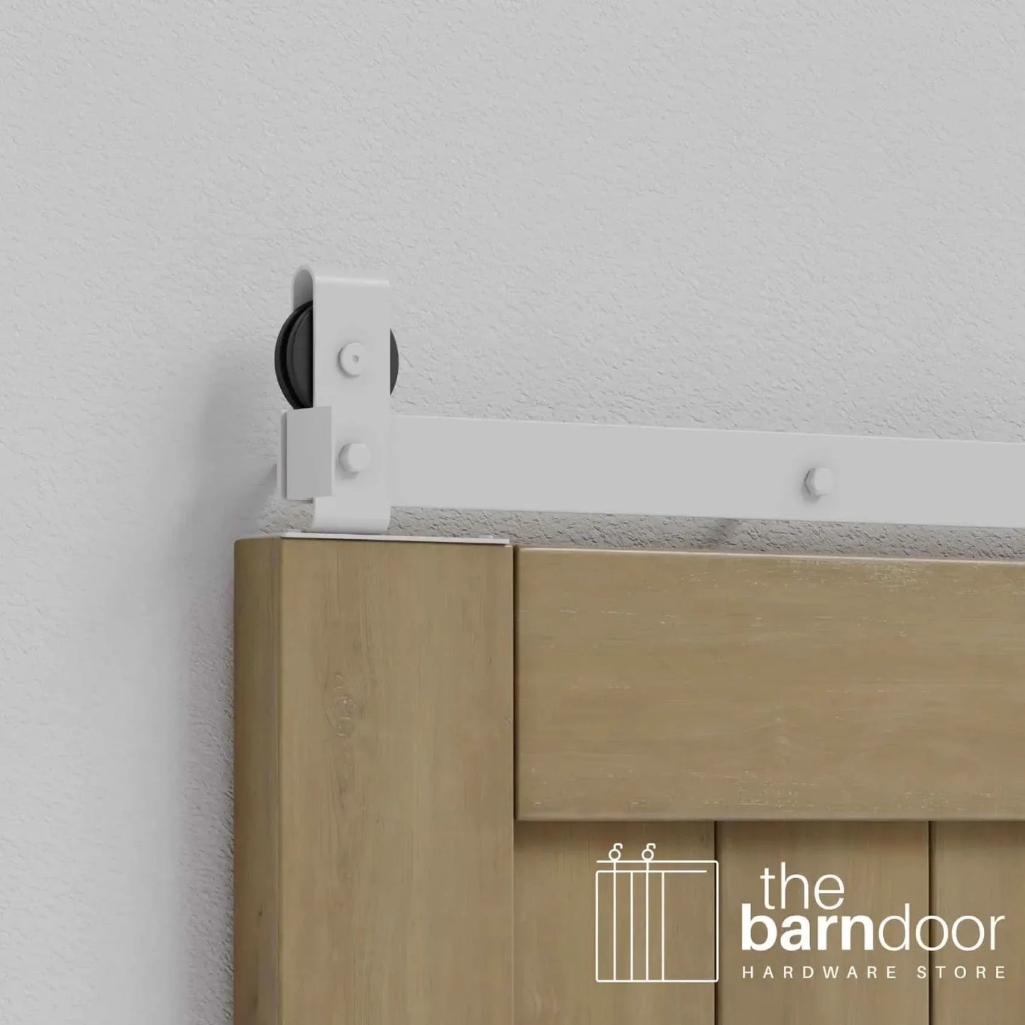 Modern J Top Mount Bifold Barn Door Hardware Kit | 12 Door Biparting