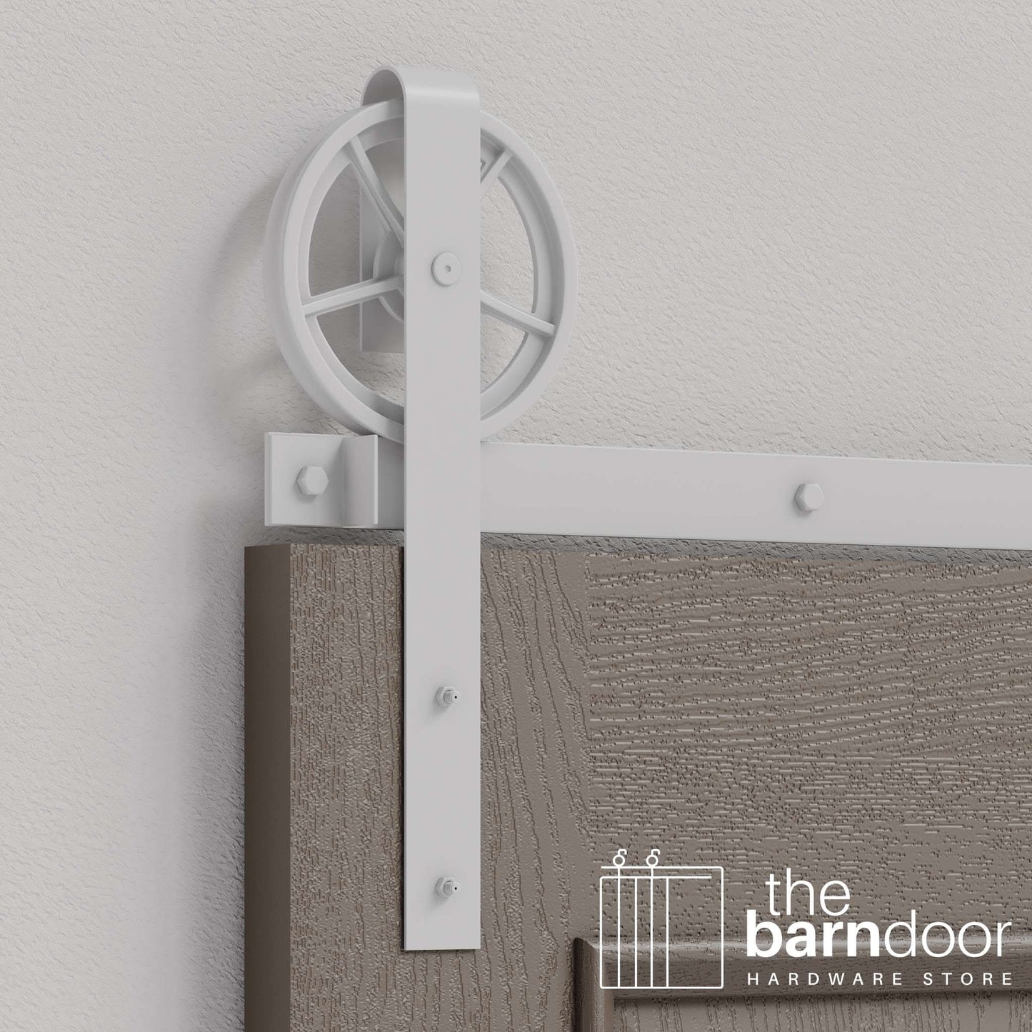 Wagon Wheel Heavy Duty Sliding Barn Door Hardware Kit