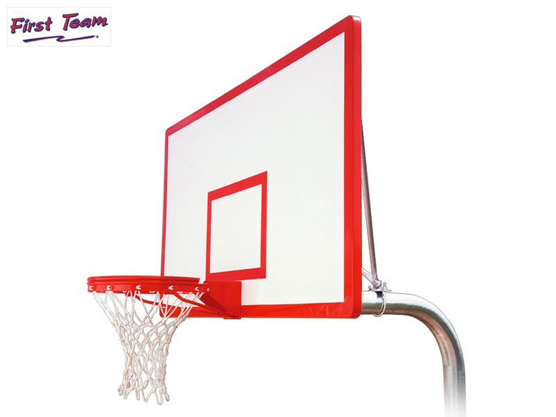 RuffNeck™ EXT (60” offset) Fixed-Height In-Ground Basketball Hoop by First Team