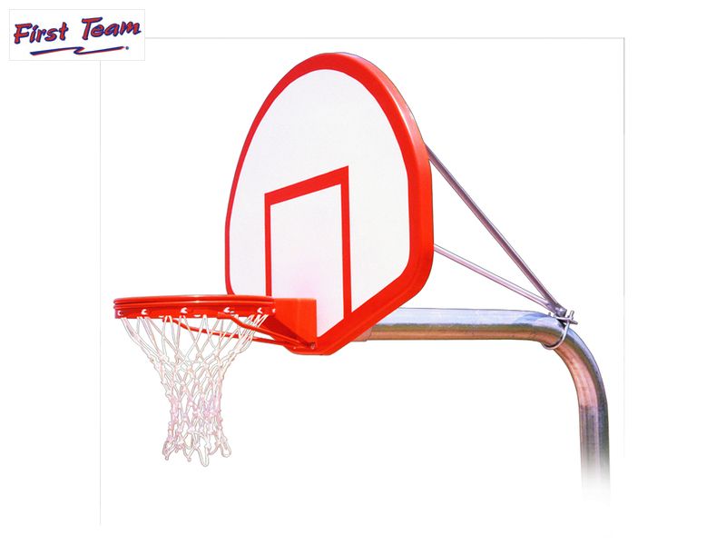 RuffNeck™ EXT (60” offset) Fixed-Height In-Ground Basketball Hoop by First Team