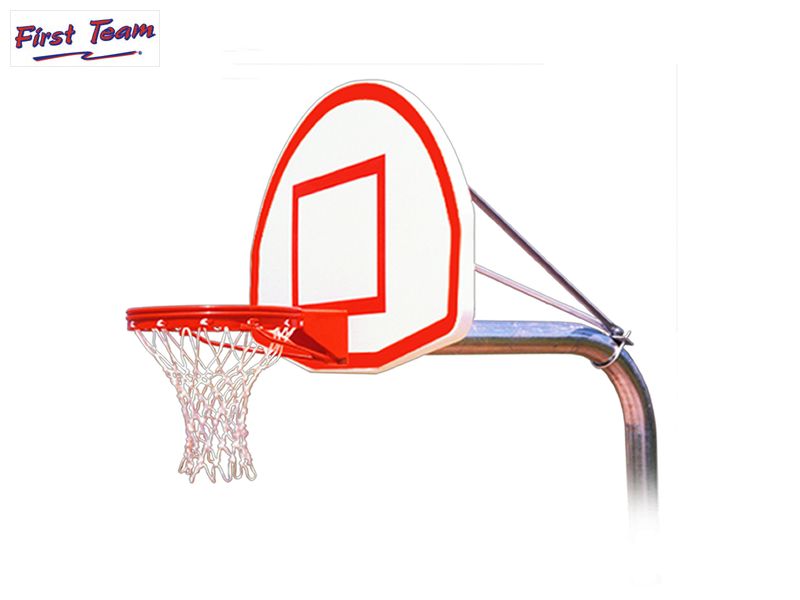 RuffNeck™ EXT (60” offset) Fixed-Height In-Ground Basketball Hoop by First Team