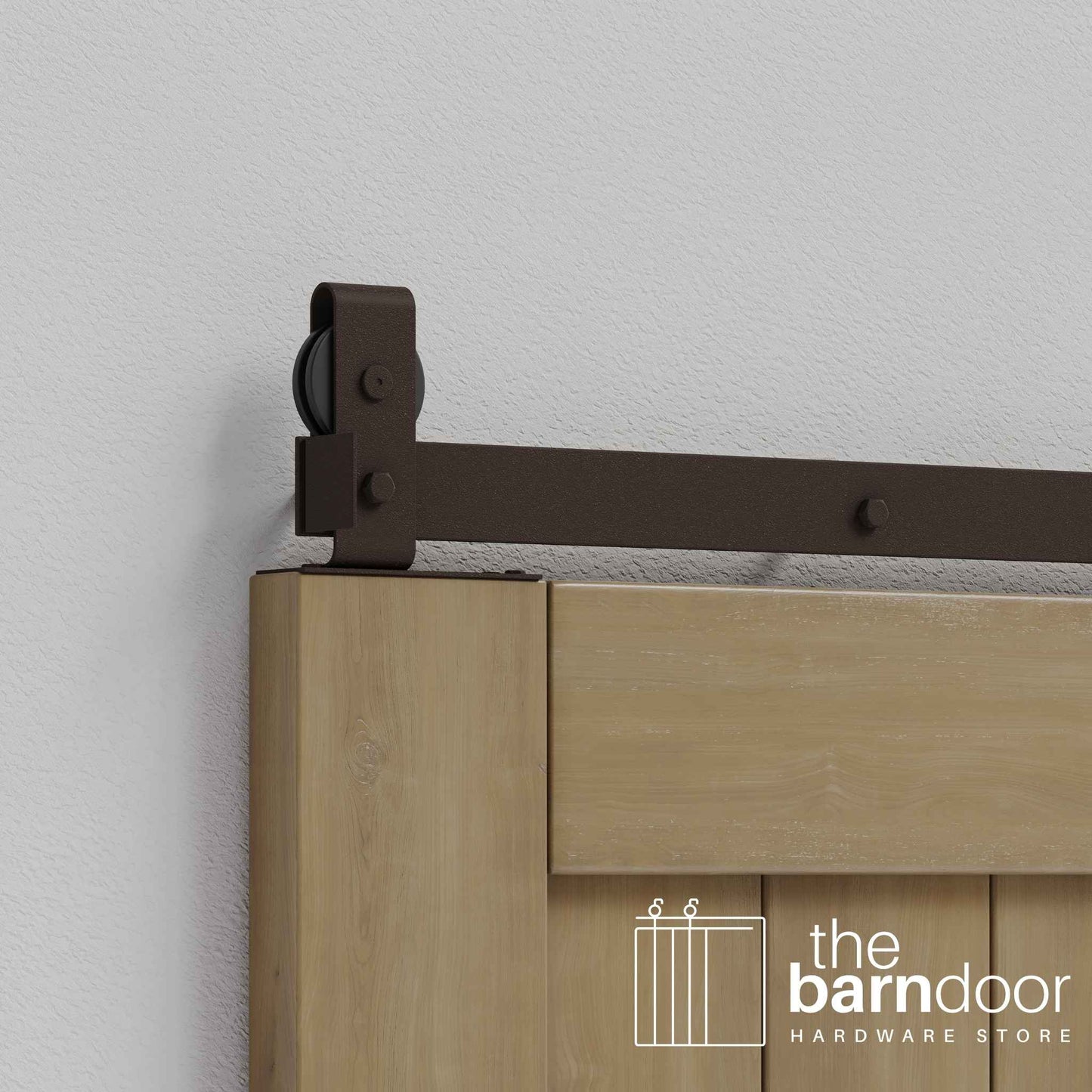 Modern J Top Mount Bifold Barn Door Hardware Kit | 12 Door Biparting