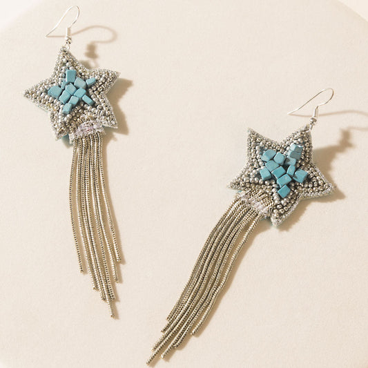 The Loretta Earrings in Sky Silver