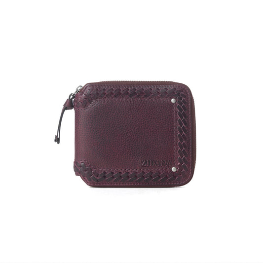 Myra Zidana Dante Men's Veg Tanned Leather Wallet in Plumwood