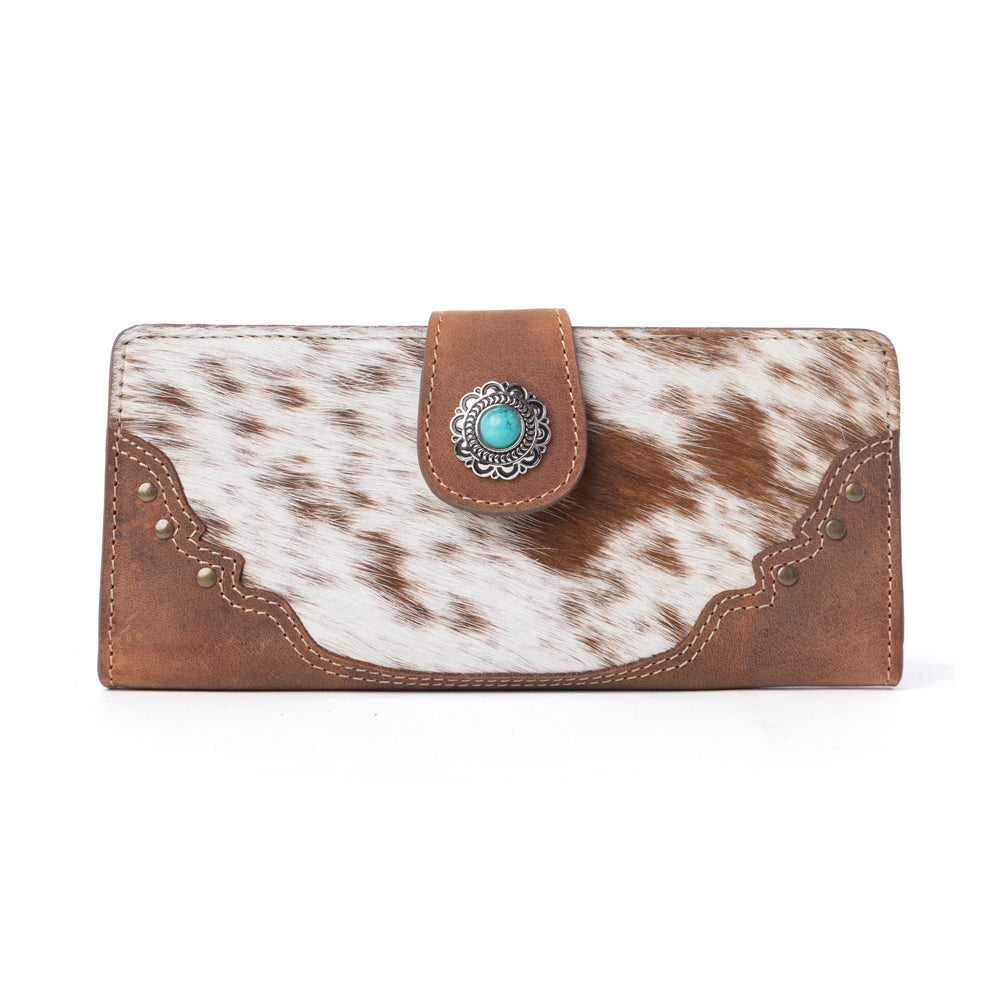 Myra Cedarbar Hairon Leather Women’s Wallet in Honey Drift
