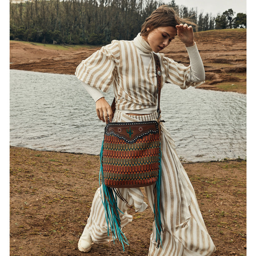 Hues Hand-Tooled Bag
