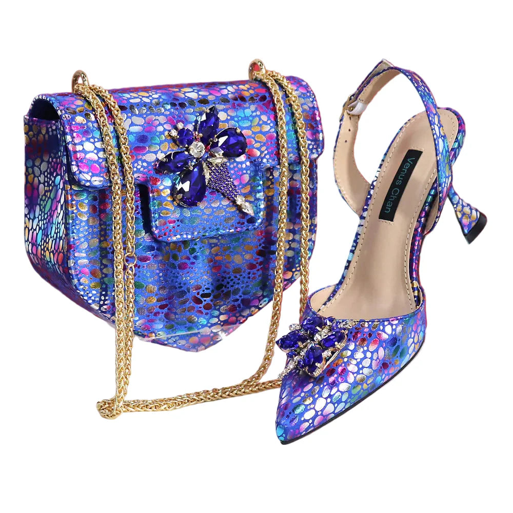 New Ladies Heels And Matching Bag Set NBG54