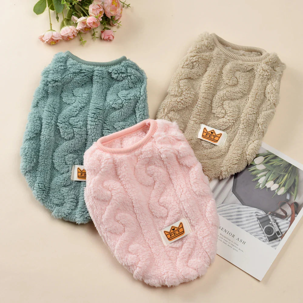 Soft Cozy Cat Sweater – Winter Fleece Vest for Sphynx & Small Dogs