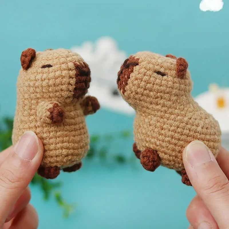 Capybara crochet Kit, Cute Animal Crochet Kit set, Christmas Gift, Crochet kit for Beginners, Crochet Kit for craft lovers