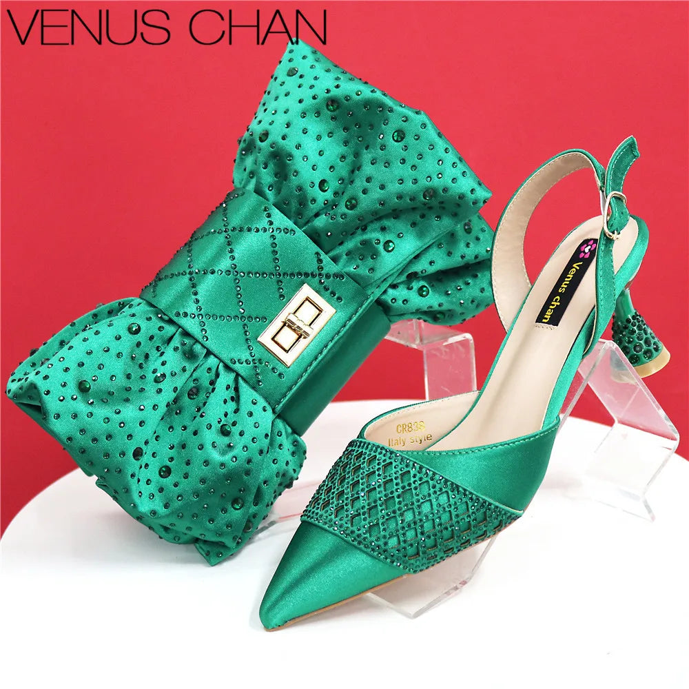Latest Women Italian Shoes and Matching Bags TE342