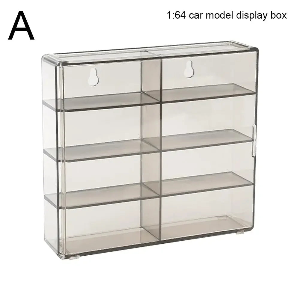 1:64 Acrylic Car Display Box For Hot Wheels Car Model Toy 8 Grid Cabinet Rack Dustproof Stackable Car Storage Box For Hotwheels