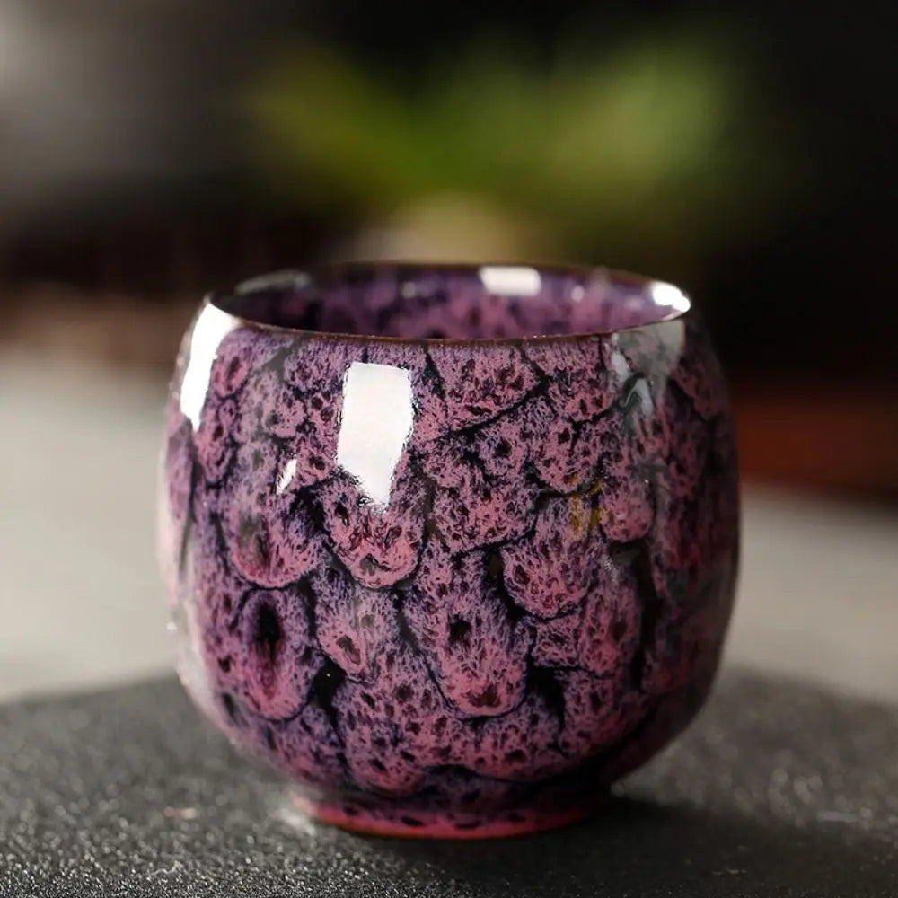 Japanese Style Ceramic Tea Cup Kiln Transformation Espresso Cup Porcelain Kung Fu Teacup Pottery Coffee Mug Wine Drinkware