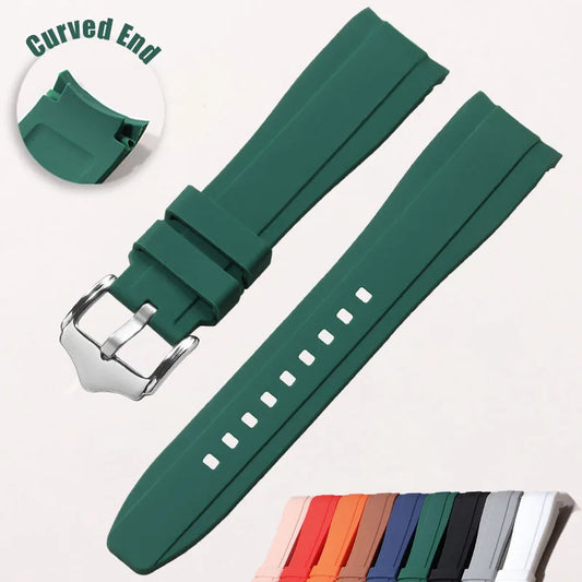COROS Bands Silicone Watch Band Curved End Waterproof Rubber Strap