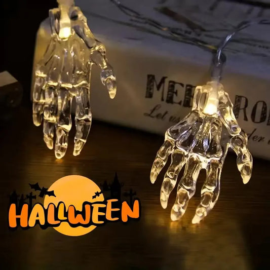 1PC Halloween LED Ghost Claw String Lights Horror Decoration Lamp Battery Powered Hanging Lights For Festive,Party&Haunted House