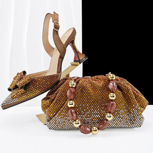 High Quality Style Ladies Shoes And Bags Set HC1-1