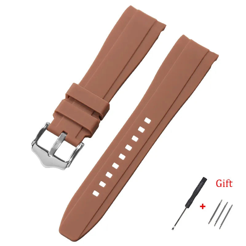 COROS Bands Silicone Watch Band Curved End Waterproof Rubber Strap